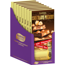 Шоколад "KONFESTA" молочный с фундуком 180г Шоколад "KONFESTA" молочный с фундуком 180г