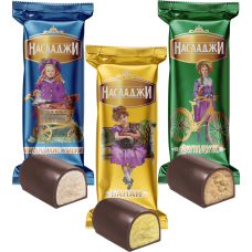 Конфеты "Насладжи" ассорти ирландские сливки, банан, фундук Конфеты "Насладжи" ассорти ирландские сливки, банан, фундук