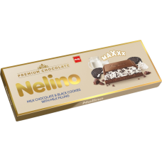 Шоколад "Nelino" Maxxx молочная начинка и шоколадное печенье 250г