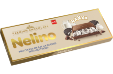 Шоколад "Nelino" Maxxx молочная начинка и шоколадное печенье 250г