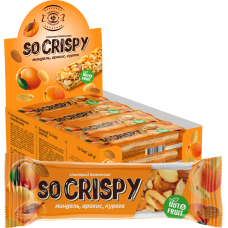 Злаковый батончик "So crispy" миндаль, арахис, курага 35г Злаковый батончик "So crispy" миндаль, арахис, курага 35г