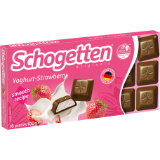 Шоколад "Schogetten" yoghurt-strawberry 100г