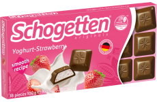 Шоколад "Schogetten" yoghurt-strawberry 100г