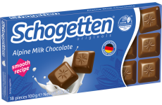 Шоколад "Schogetten" alpine milk chocolate 100г