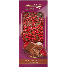 Шоколад "Demidoff" молочный с вишней 80г