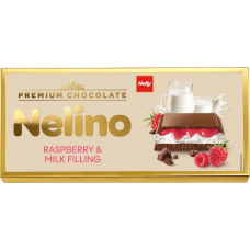 Шоколад "Nelino" малина и молочная начинка 85г