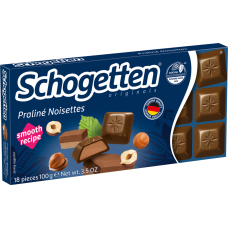 Шоколад "Schogetten" praline noisettes 100г